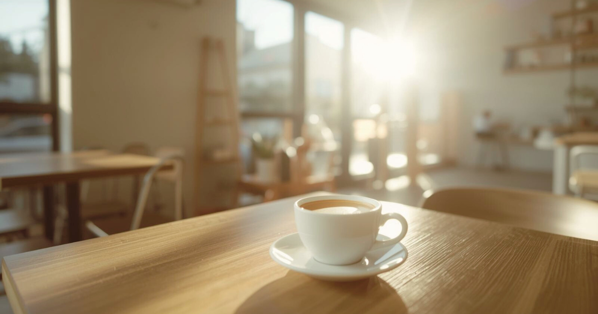 逗子駅から徒歩15分の静かなエリアにある地元で人気のカフェ店内